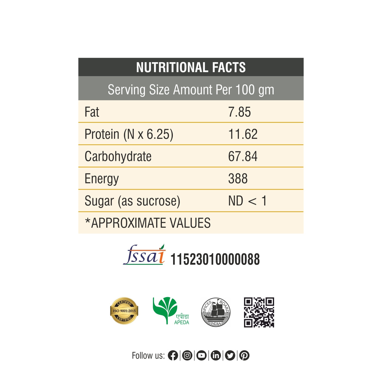Black Pepper Powder ( Kali Mirchi)– PET JAR 500g (Net 450g)