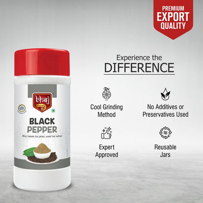 Black Pepper Powder ( Kali Mirchi)– PET JAR 500g (Net 450g)