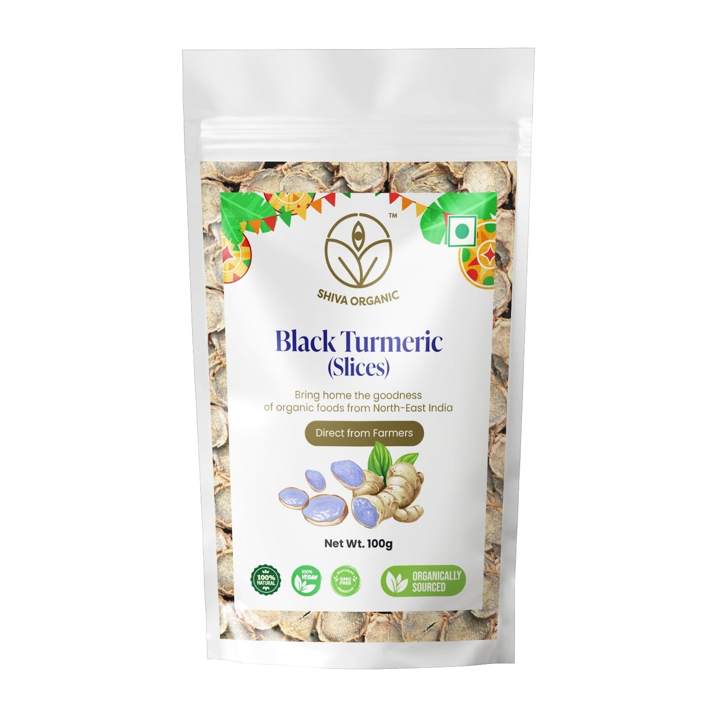 Black Turmeric Slices Dry