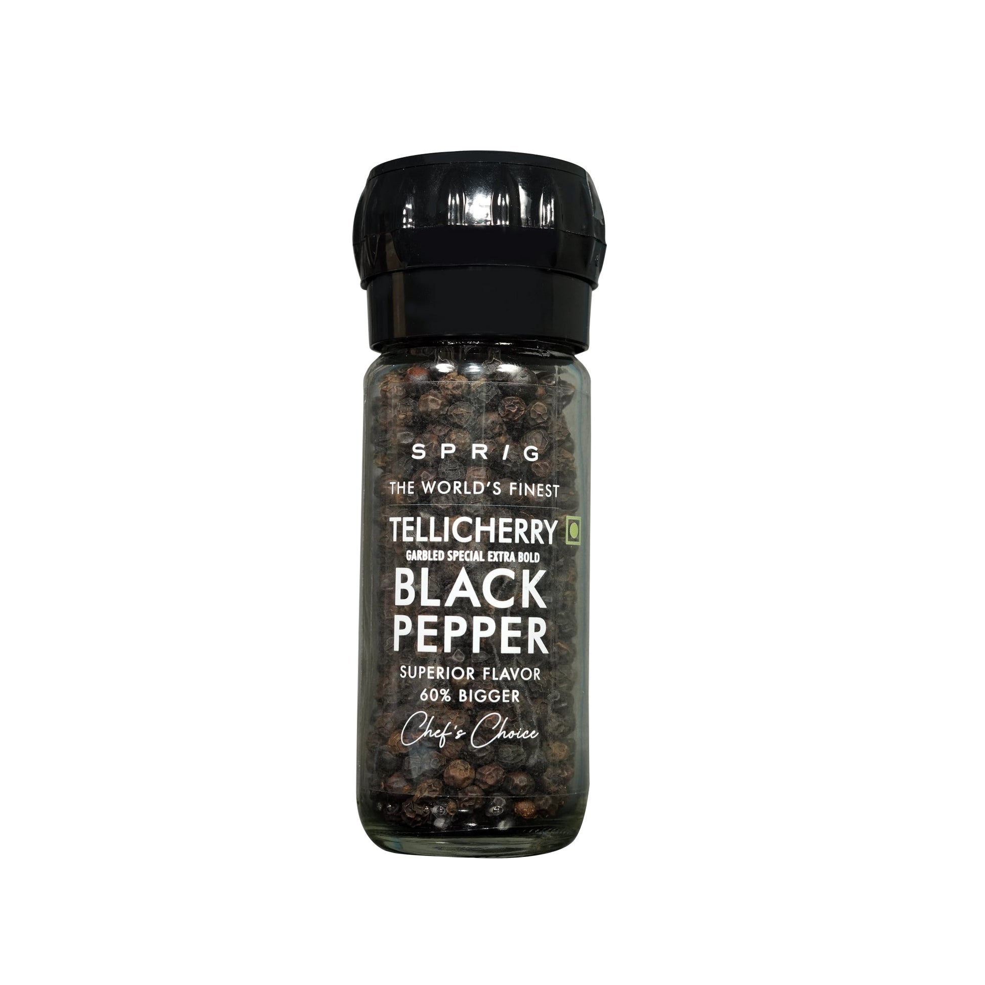 Sprig Whole Black Pepper -Tellicherry Garbled Special Extra Bold 50g