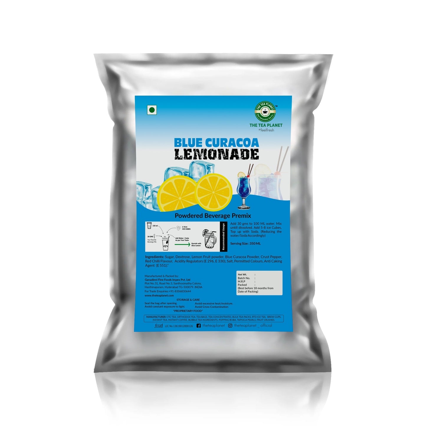 Blue Curacoa Lemonade Premix - 1kg