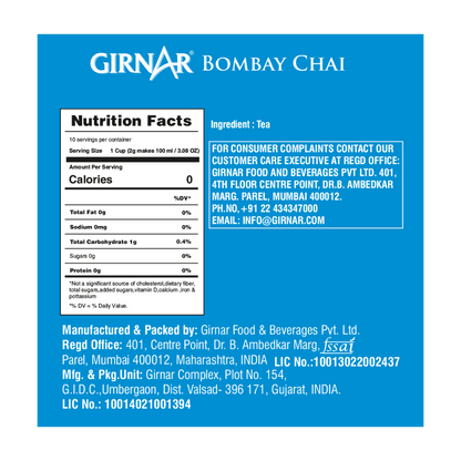Girnar Black Tea Bags - Bombay Chai