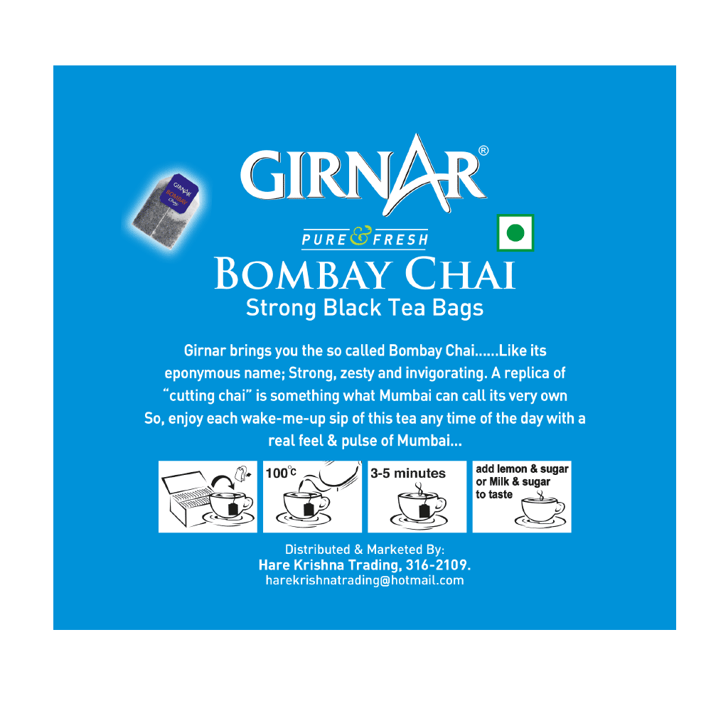 Girnar Black Tea Bags - Bombay Chai