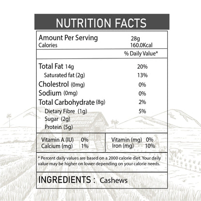 Cashews - 100% Natural Cashews Handpicked by farmers