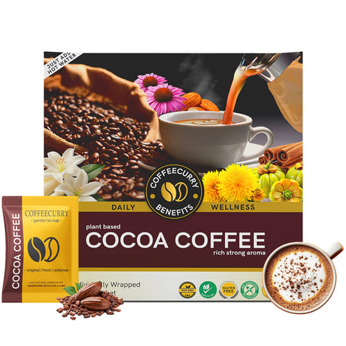 Cocoa Coffee Premix - Blend of Arabica Roasted Instant Coffee With Rich Flavor of Cocoa Powder - Coffeecurry