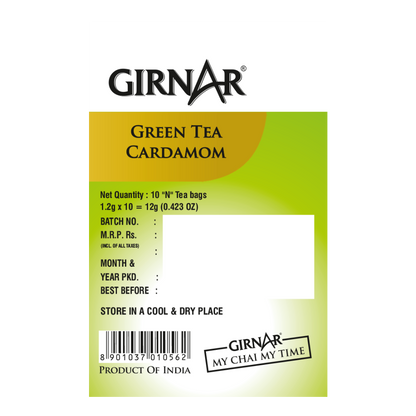 Girnar Green Tea Bags - Cardamom