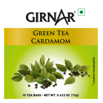 Girnar Green Tea Bags - Cardamom