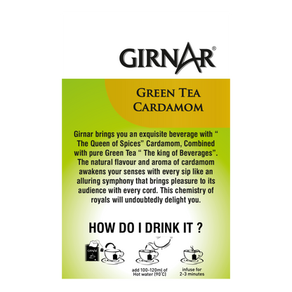 Girnar Green Tea Bags - Cardamom