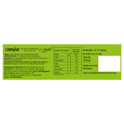 Girnar Instant Cardamom Chai Premix With Stevia