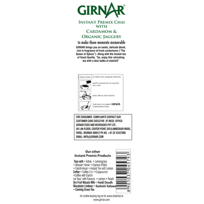 Girnar Instant Cardamom Chai Premix With Organic Jaggery
