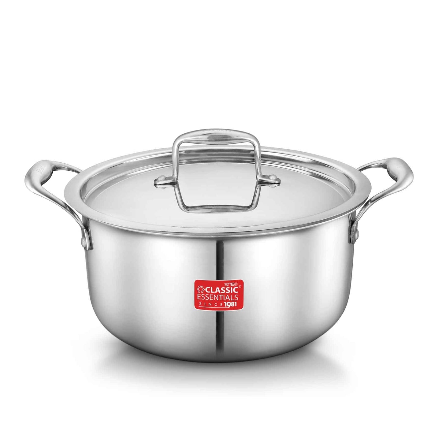 Classic Essentials Triply Stainless Steel Cook & Serve Induction Casserole with Lid 2L