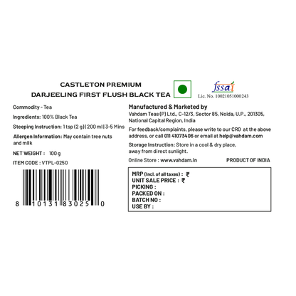 2024 Castleton Premium Darjeeling First Flush Black Tea DJ 112