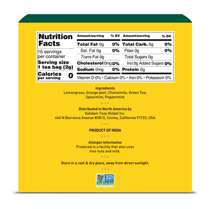 Chamomile Mint Citrus Green Tea, 15 Count