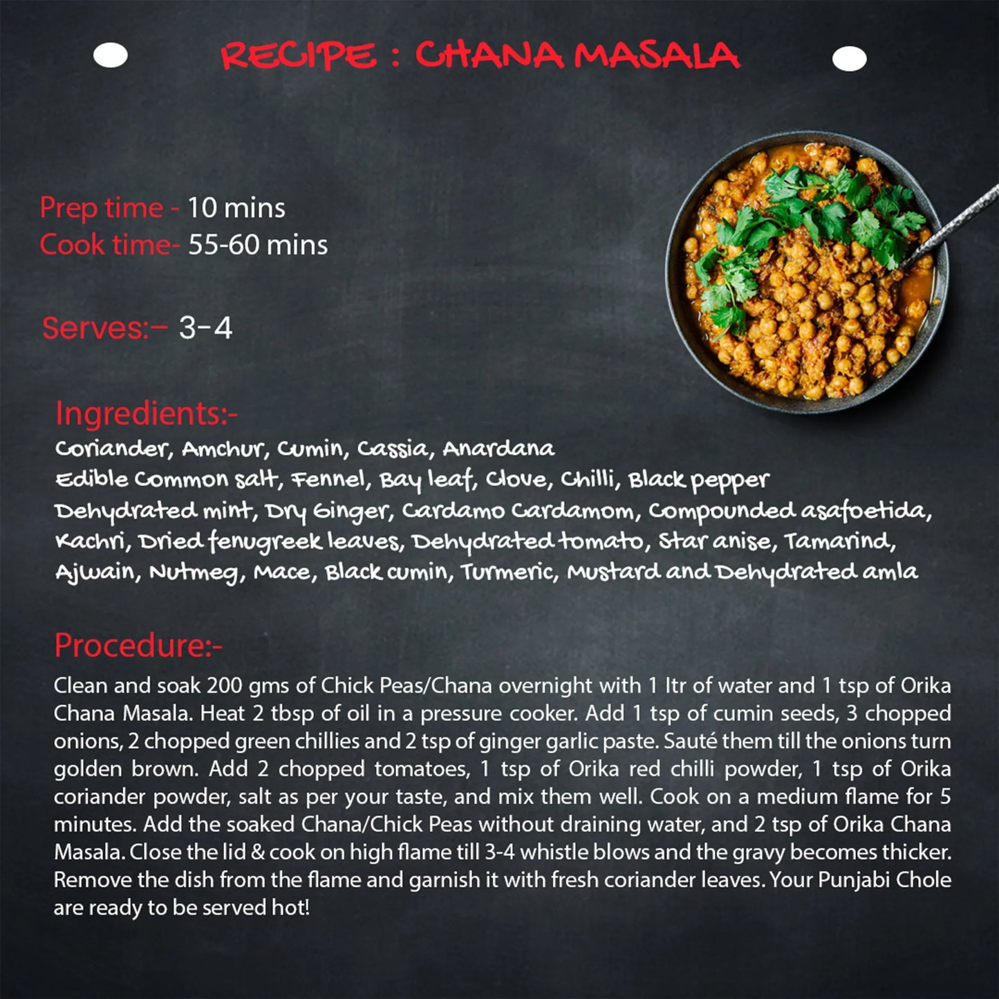 Orika Chana Masala 100 gm