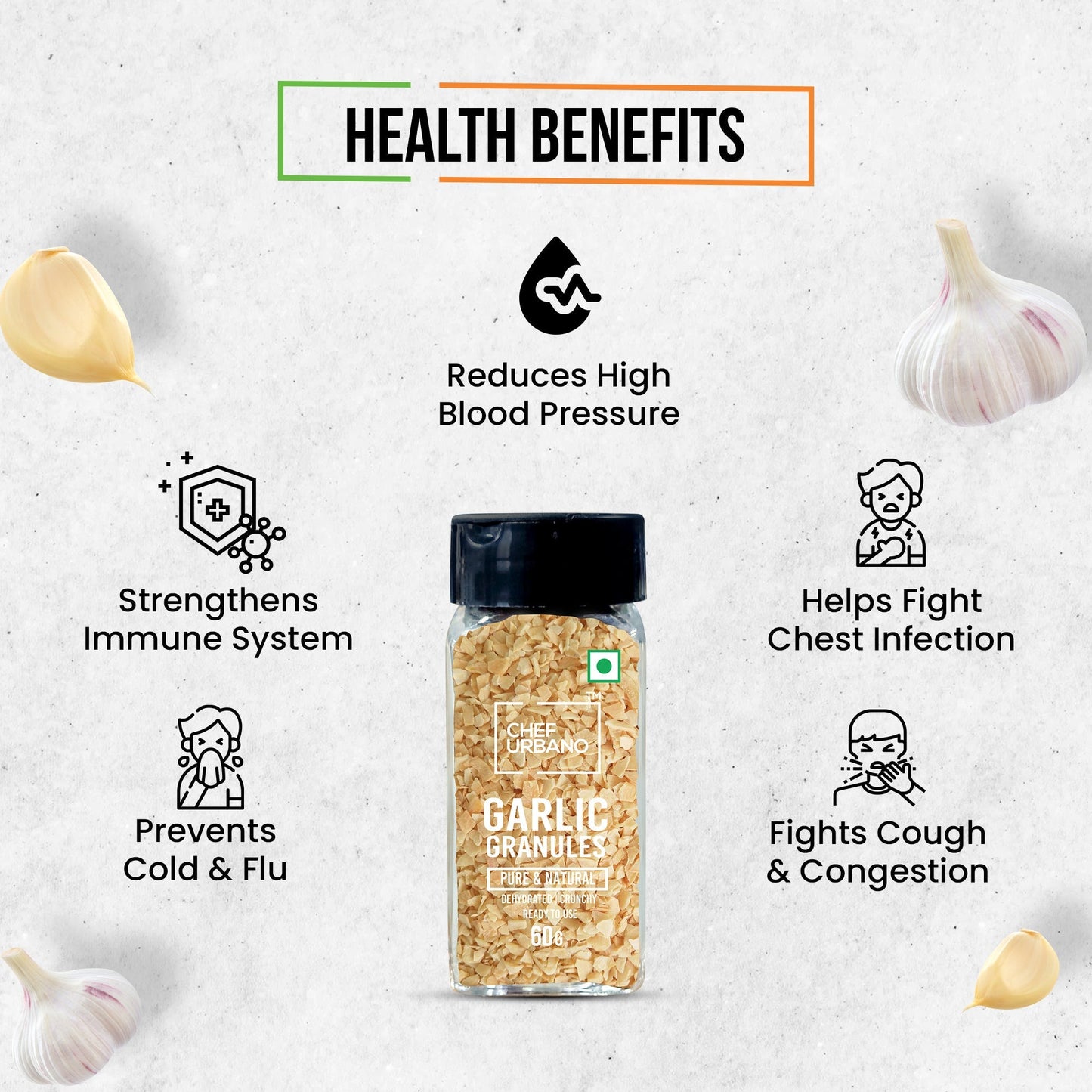 Chef Urbano Garlic Granules Sprinkler 60g