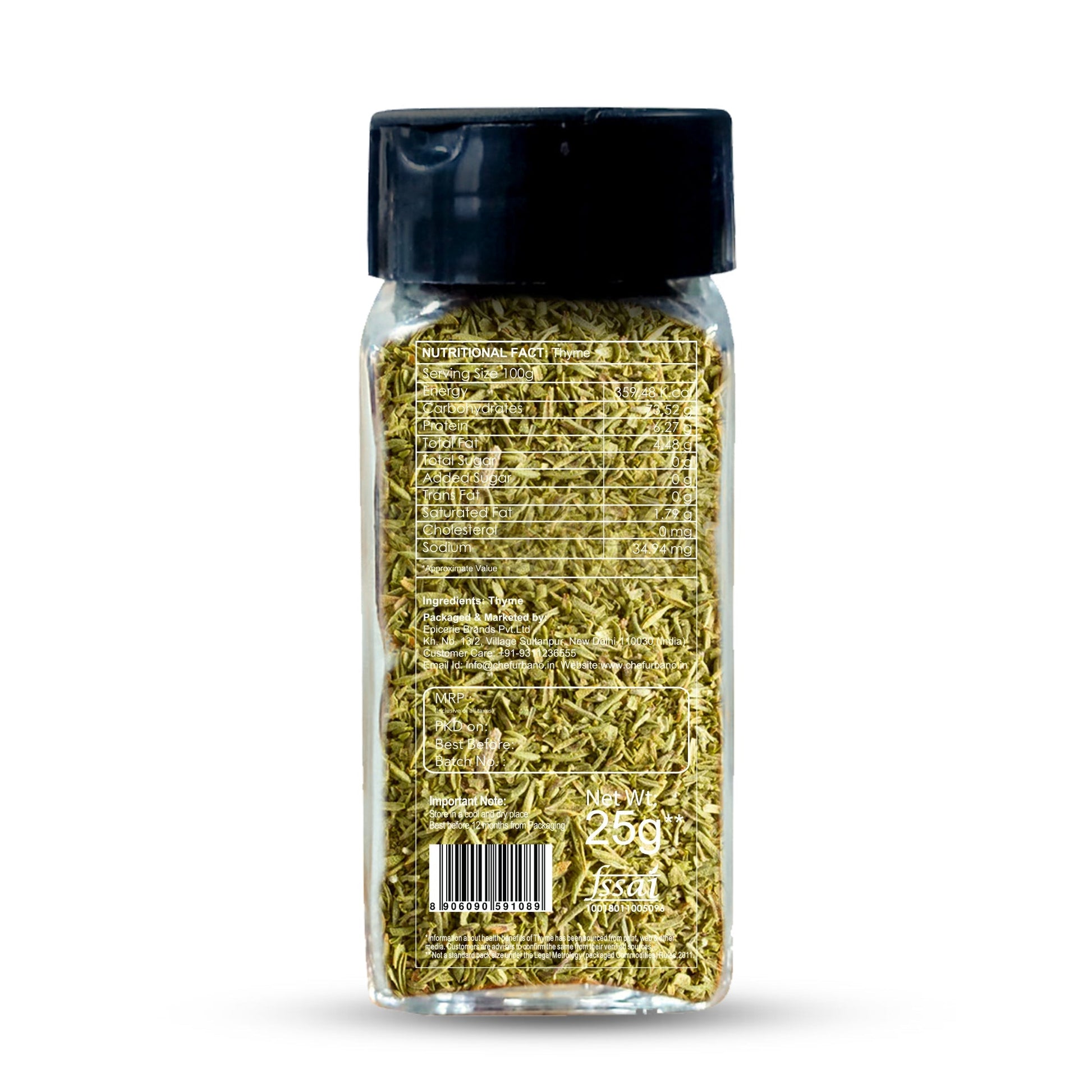 Chef Urbano Thyme 25g Sprinkler