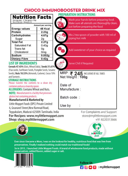 Choco Immunobooster Drink Mix – Drink Mix For Kids And Adults – [Trial Pack 100G]