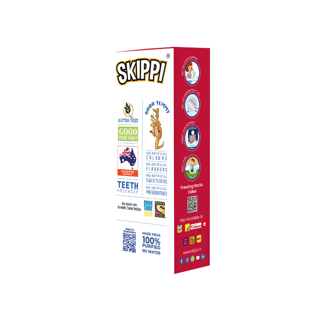 Cola Flavor Skippi Natural Ice Pop, Pack Of 12 Ice Pops
