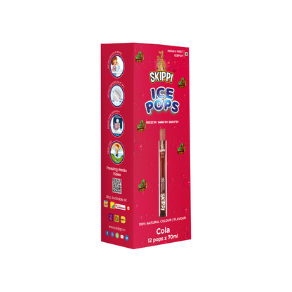 Cola Flavor Skippi Natural Ice Pop, Pack Of 12 Ice Pops