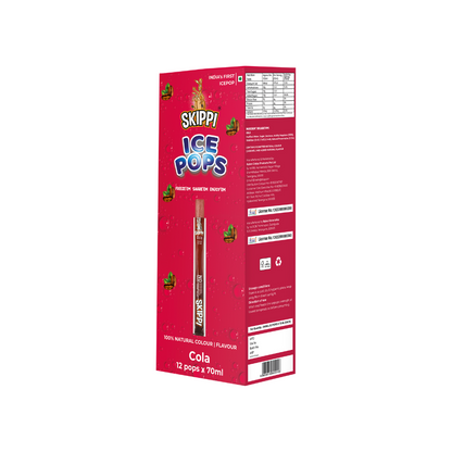Cola Flavor Skippi Natural Ice Pop, Pack Of 12 Ice Pops