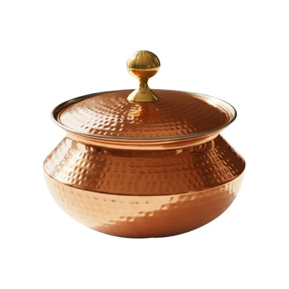 Artarium Copper Degchi with Lid Traditional Copper Cookware