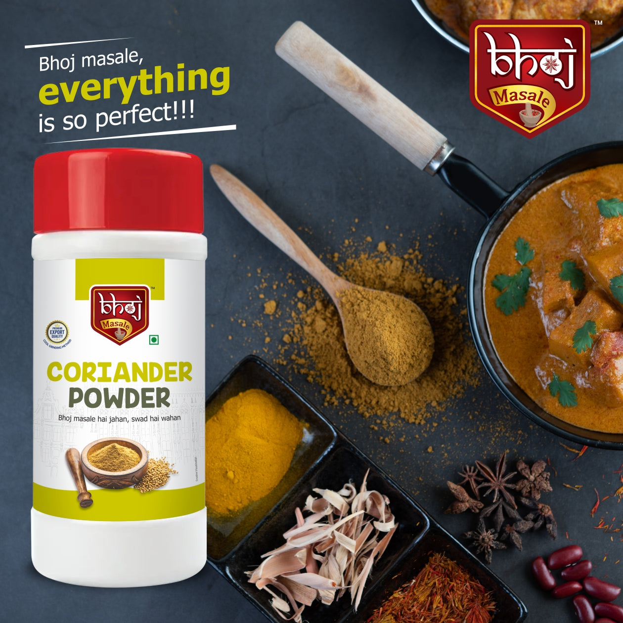 Coriander Powder - PET JAR 500g (Net 450g)