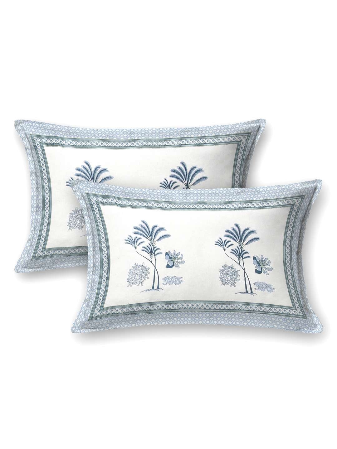 100% Pure Cotton Traditional Printed Bedsheet for Double Bed King Size Bedsheet with 2 Pillow Covers
