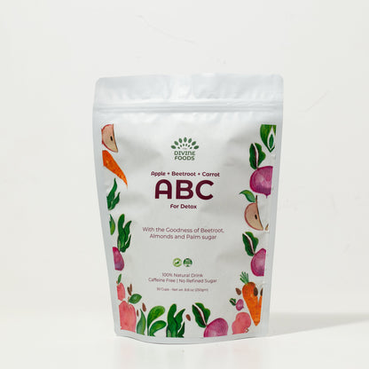 Natural ABC latte Milk Mix (Apple+Beetroot+Carrot) For Skin Glow