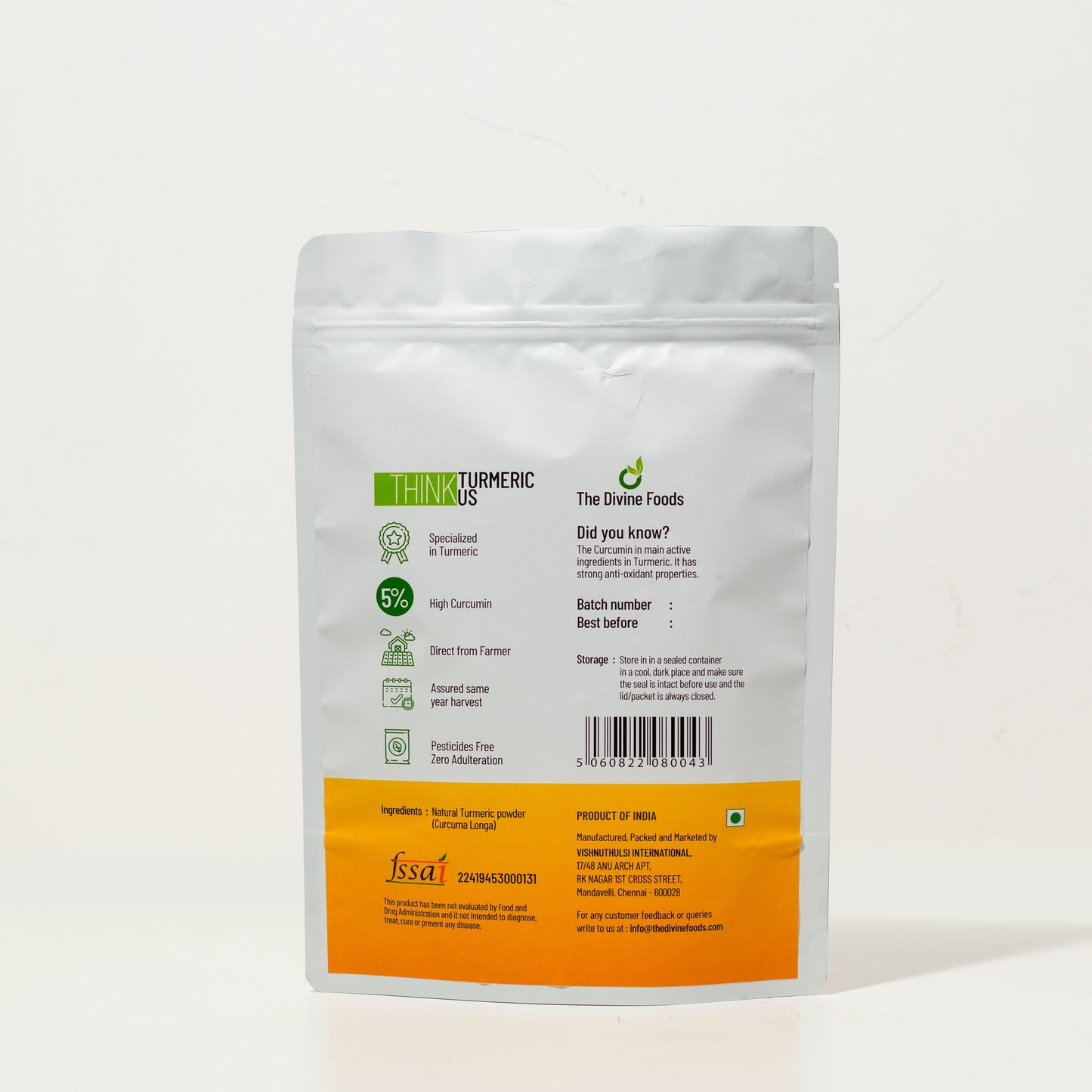 Organic Turmeric Powder | High Curcumin