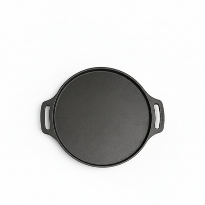 Human Hydro Cast Iron Cookware Set — 12-Pit Paniyaram Pan with Lid + 30cm Dosa Tawa + 23cm Kadai Pre-Seasoned