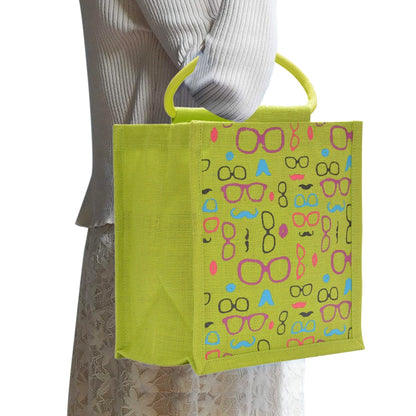 Jute Cottage Spec Moustache Print Zipper Lunch