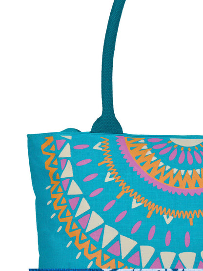 Jute Cottage Mandala Neck Print Bag