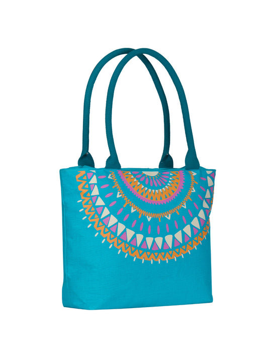 Jute Cottage Mandala Neck Print Bag