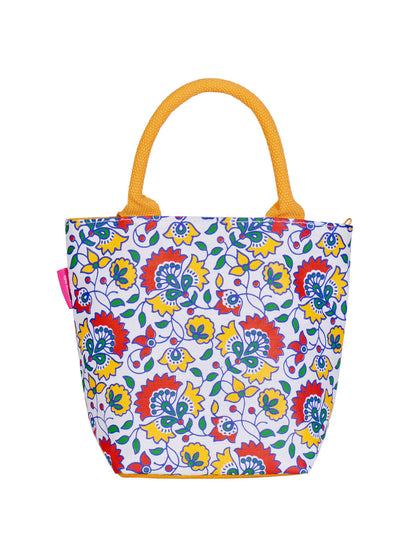 Jute Cottage Floral Print Juco Zipper Lunch Bag
