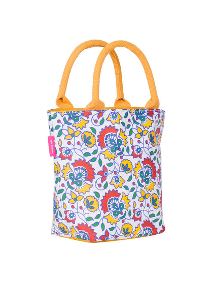 Jute Cottage Floral Print Juco Zipper Lunch Bag