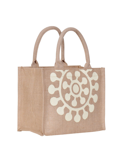 Jute Cottage Printed Zipper Lunch Bag