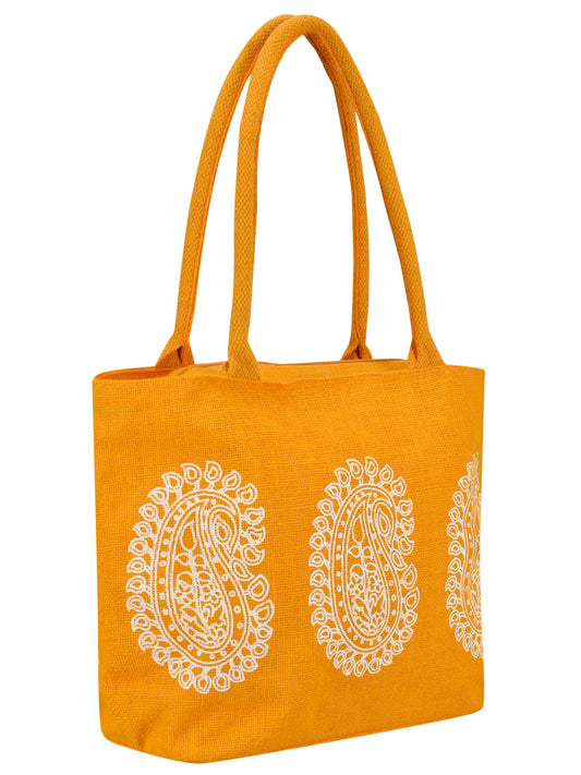 Jute Cottage Mango Print Jute Bag