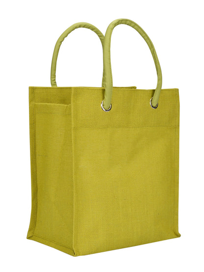 Jute Cottage Big Eyelet Lunch Bag 100% Genuine Jute Bag