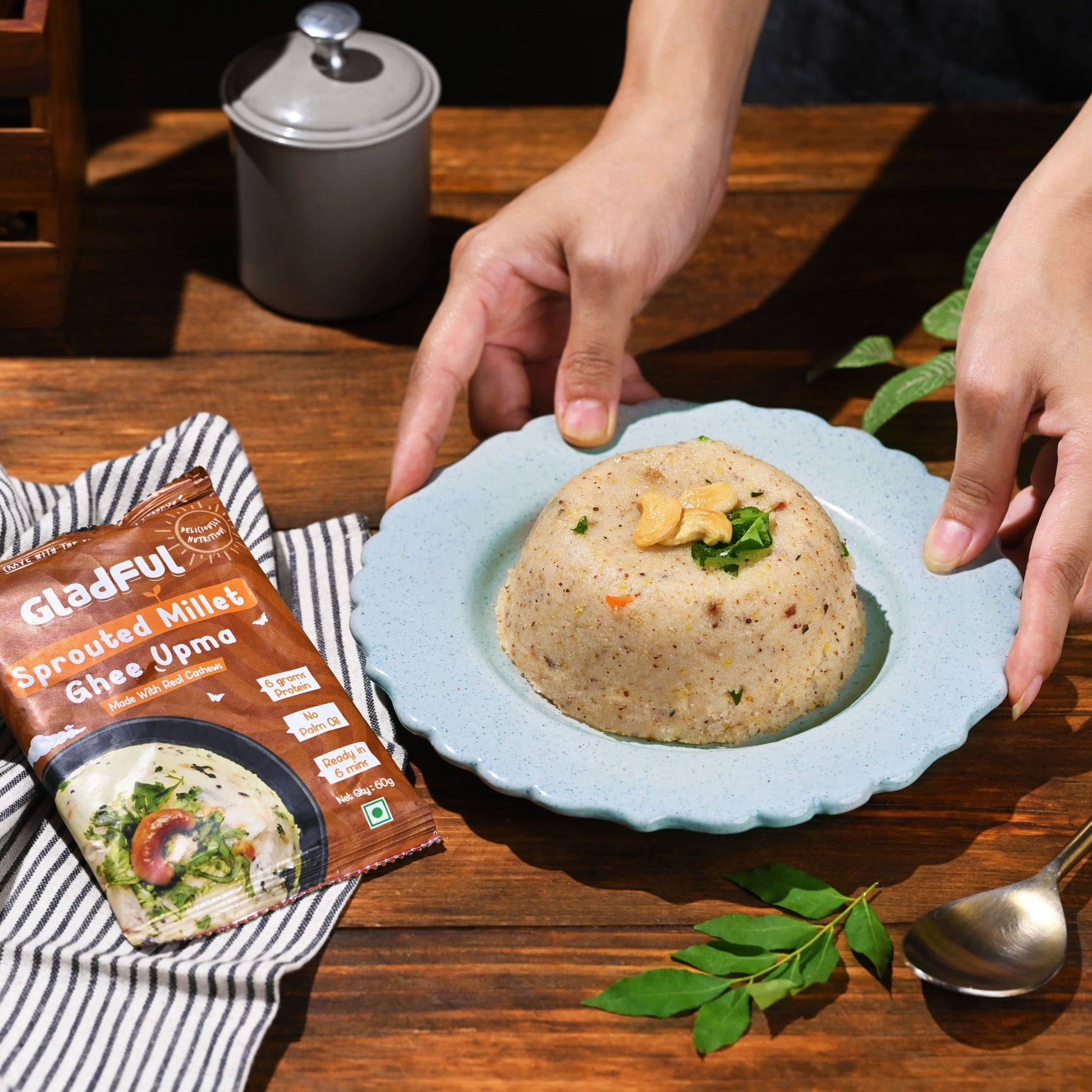 Desi Ghee and Millet Instant Upma with Cashews - Pack of 5