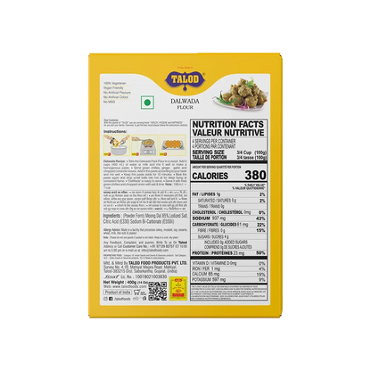 Dalwada Instant Mix Flour – Healthy & Tasty, Makes 400g