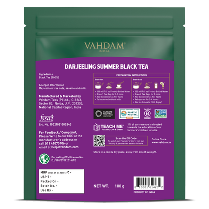 Darjeeling Summer Black Tea, 50 Count