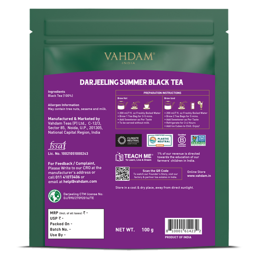 Darjeeling Summer Black Tea, 50 Count