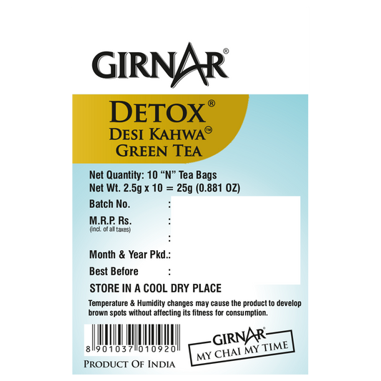 Girnar Green Tea Bags - Detox / Desi Kahwa