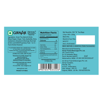 Girnar Green Tea Bags - Detox / Desi Kahwa