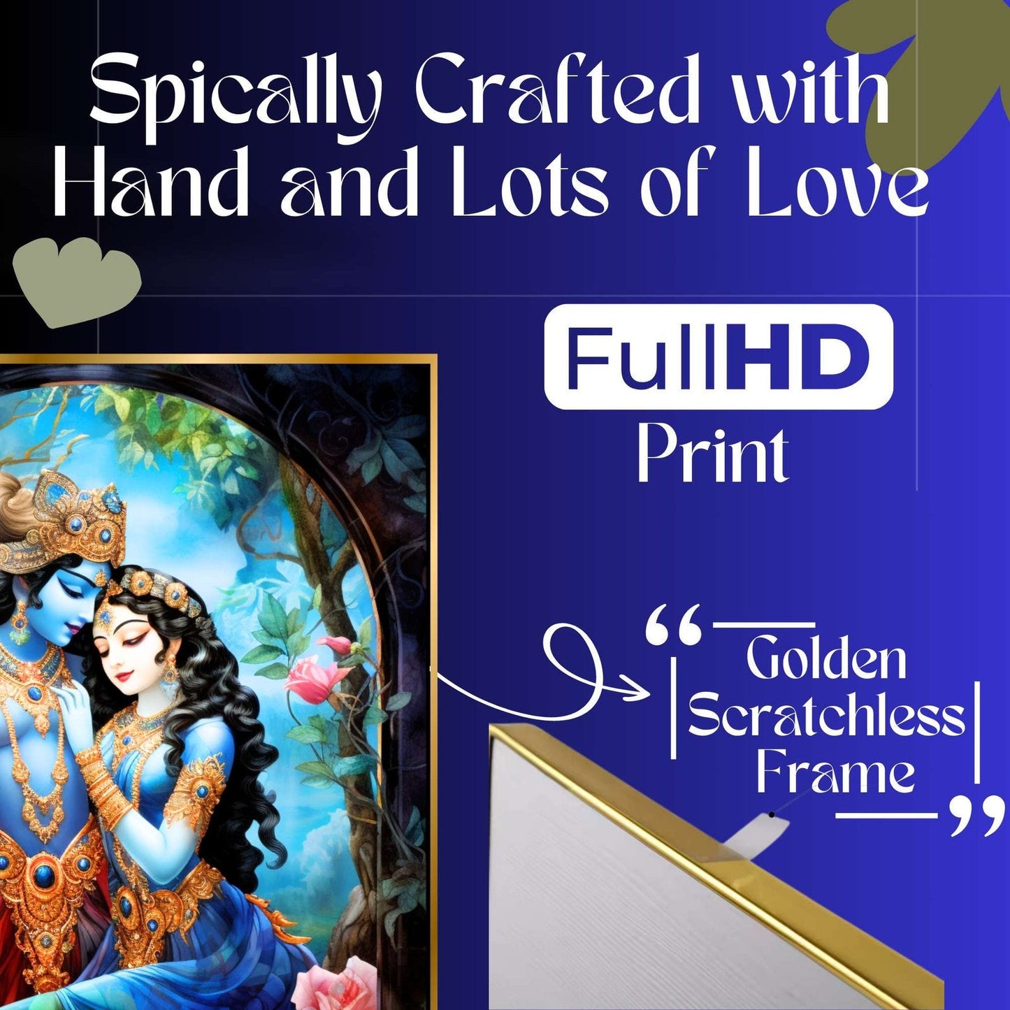 Set of Three Wall Paintings for Wall Dacoration Golden Framed Wall Paintings for Living Room & Bedroom Wall Art for Home Decoration & Office Wall Décor (24×18 inch CH-GD3-9)