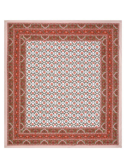 100% Pure Cotton Traditional Printed Bedsheet for Double Bed King Size Bedsheet with 2 Pillow Covers