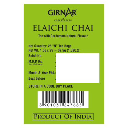 Girnar Black Tea Bags - Elaichi