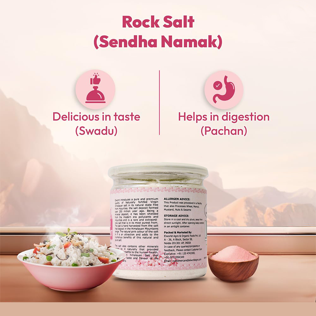 Elworld Agro & Organic Food Products Natural Rock Salt - 500 g