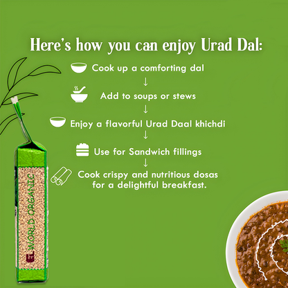 Elworld Agro & Organic Food Products Urad Split Washed