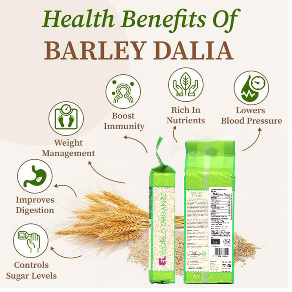 Elworld Agro & Organic Food Products Barley Dalia 500 g